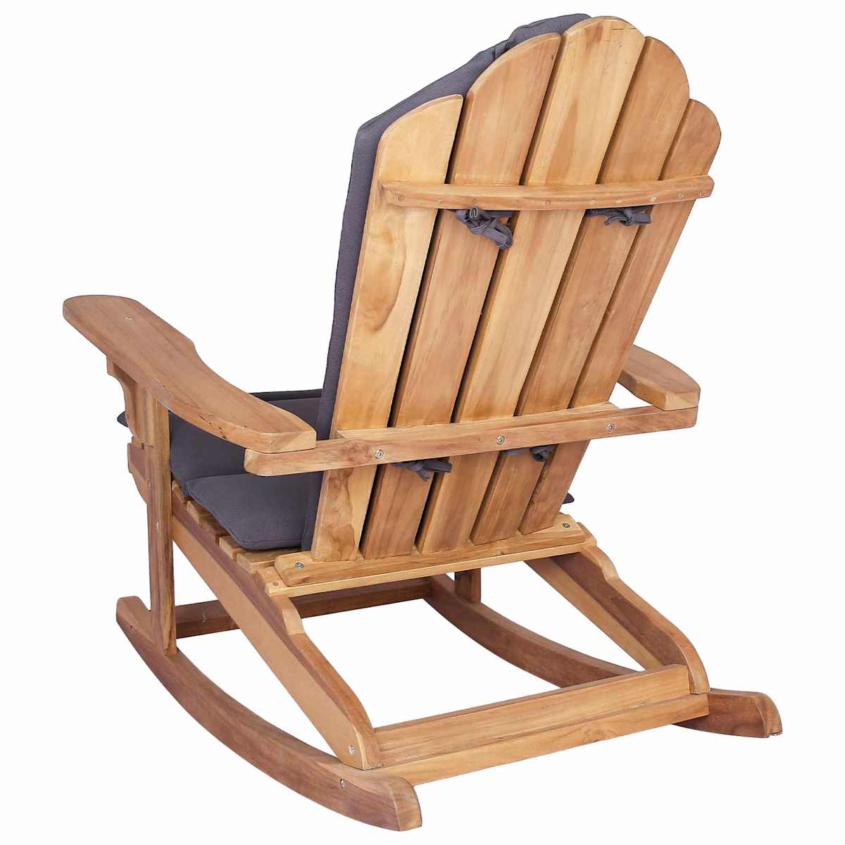 Have Adirondack gyngestol Naturfarvet Massivt teaktræ - Billede 5