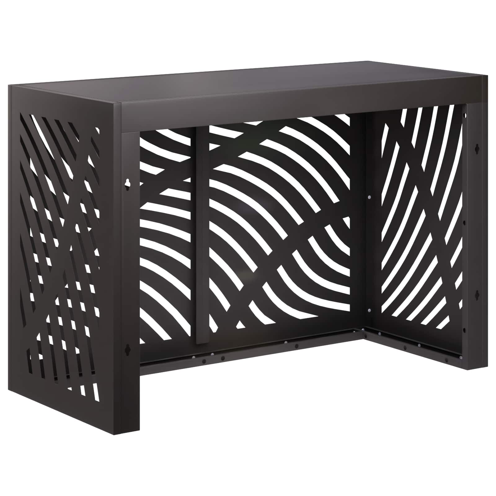 Omkasting voor airconditioner Zwart 90 x 40 x 60 cm Staal image 4