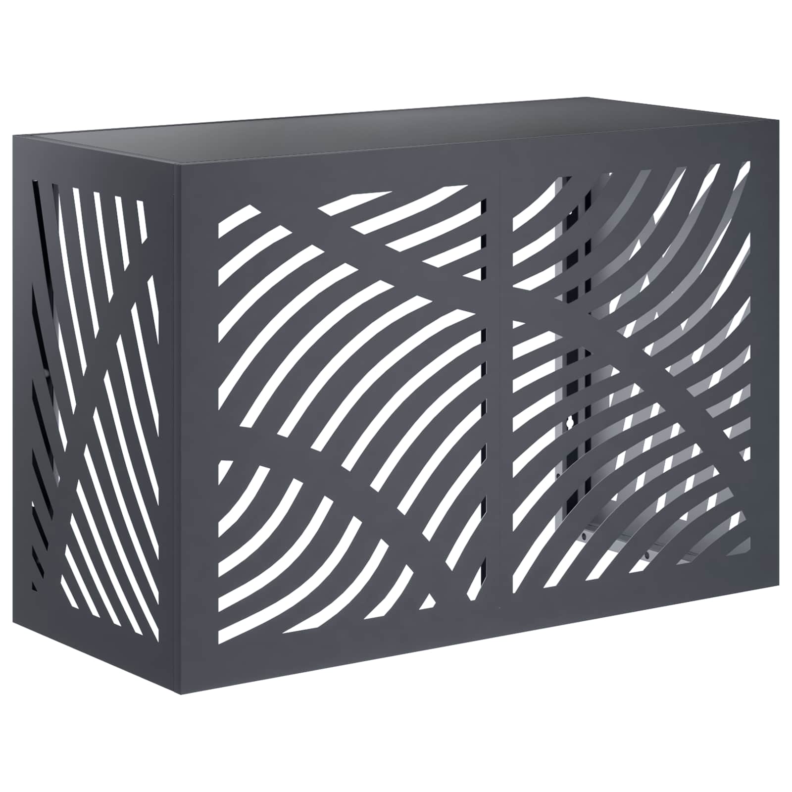 Airconditioner hoes Antraciet 90 x 40 x 60 cm Staal image 1