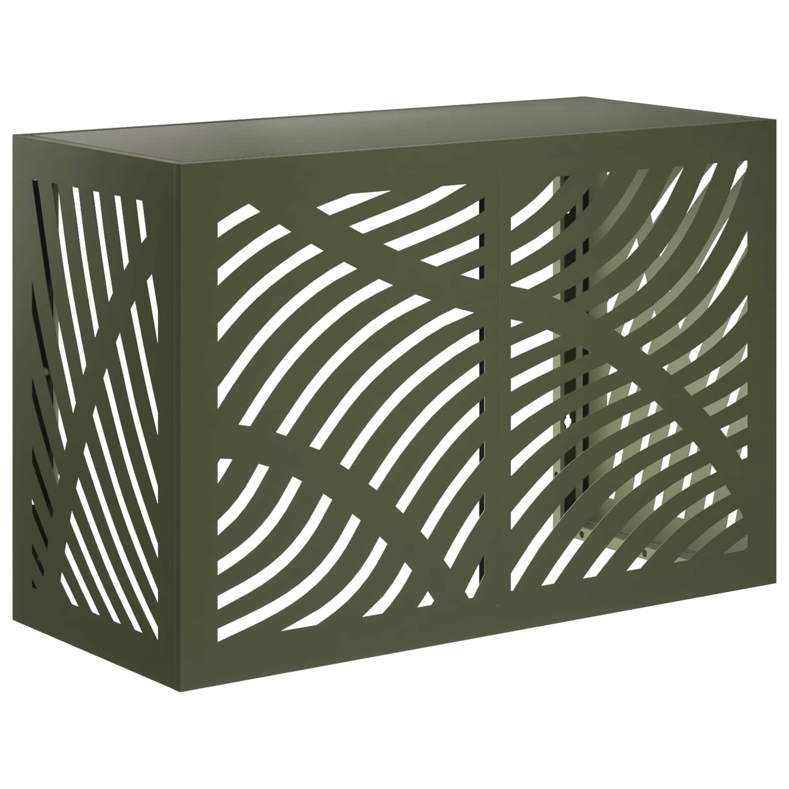 Airconditioner hoes Olijfgroen 90 x 40 x 60 cm Staal image 1