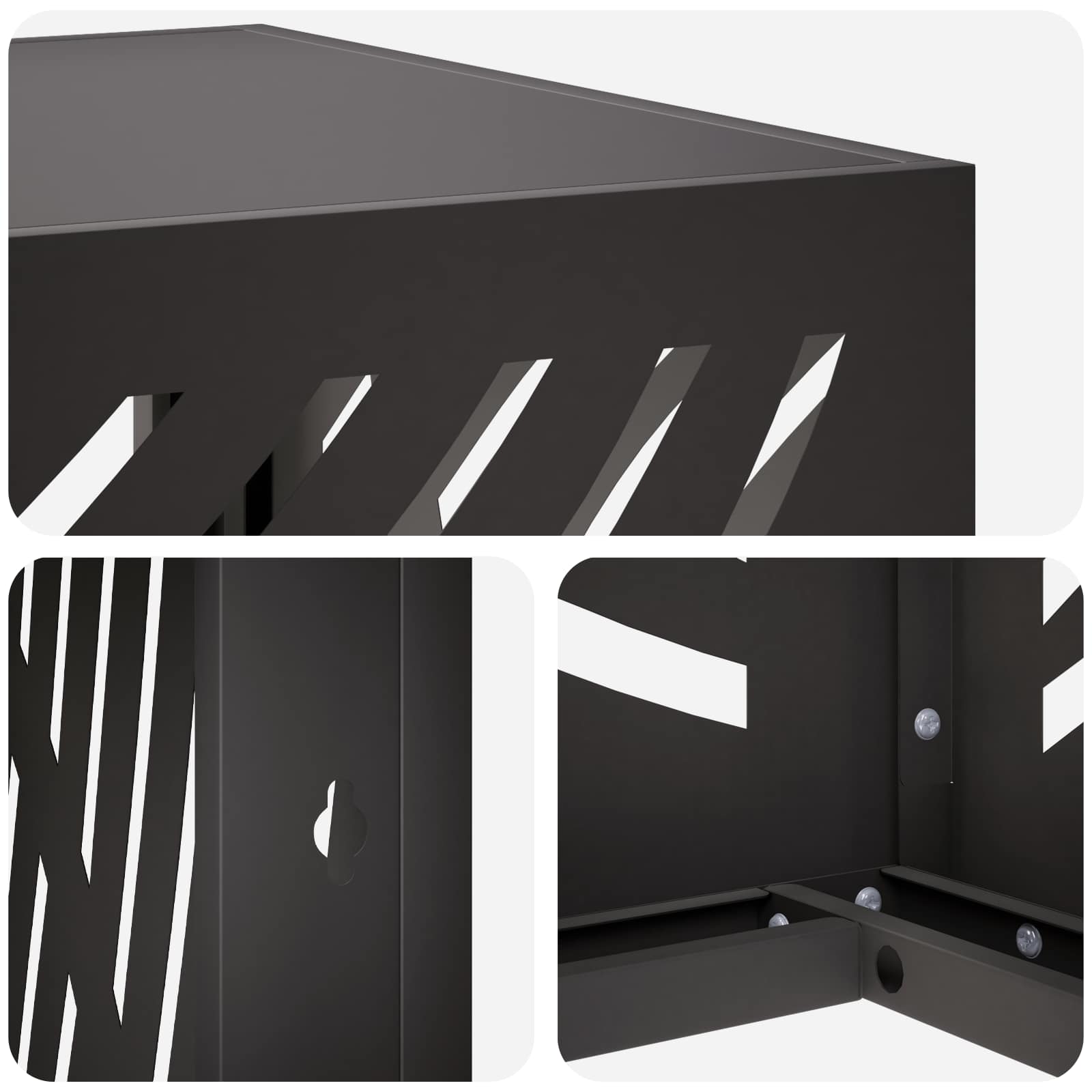 Airconditioner hoes Zwart 110 x 50 x 80 cm Staal image 5