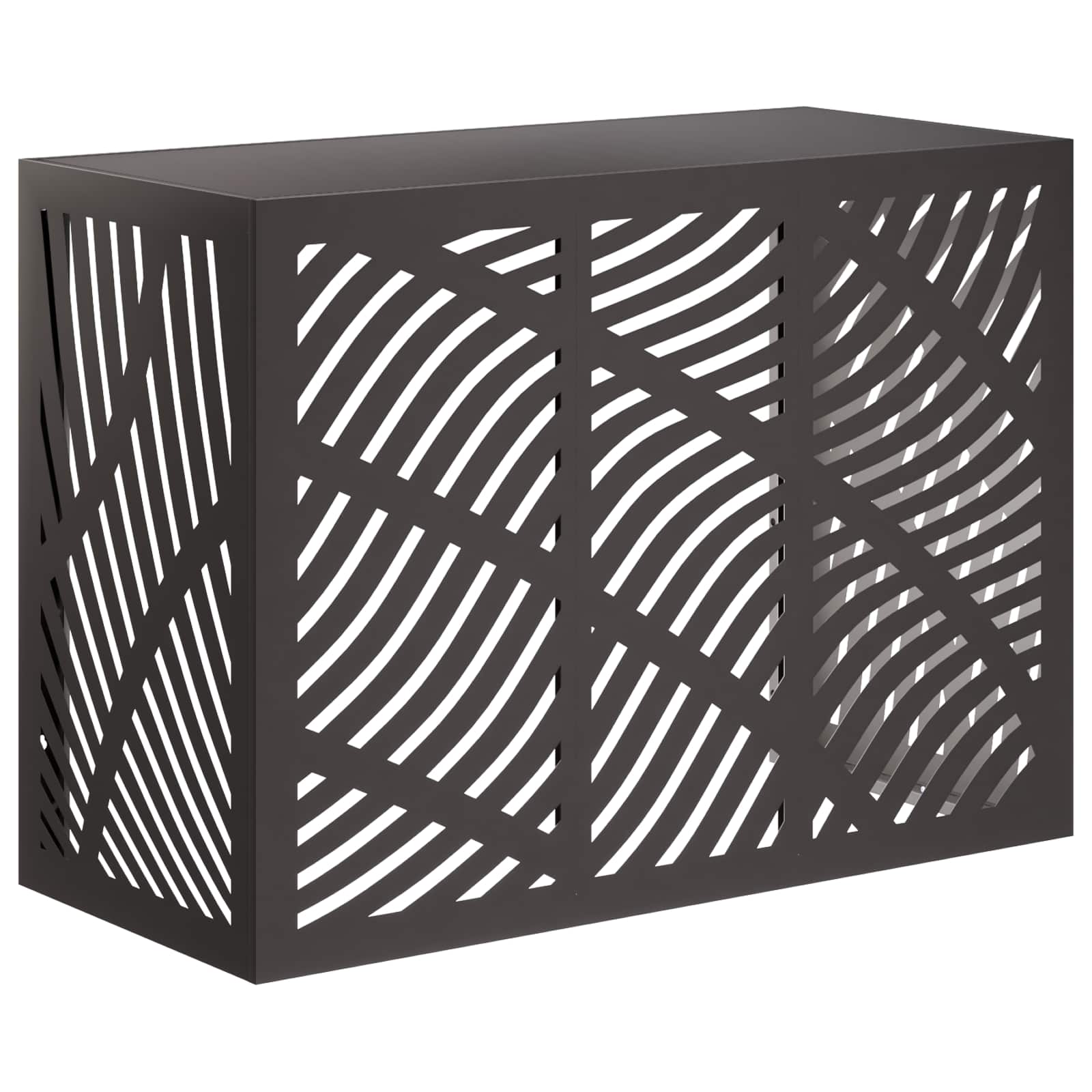 Airconditioner hoes Zwart 110 x 50 x 80 cm Staal image 1