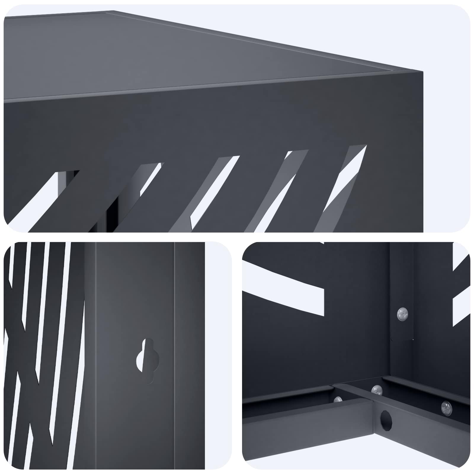 Airconditioner hoes Antraciet 110 x 50 x 80 cm Staal image 5