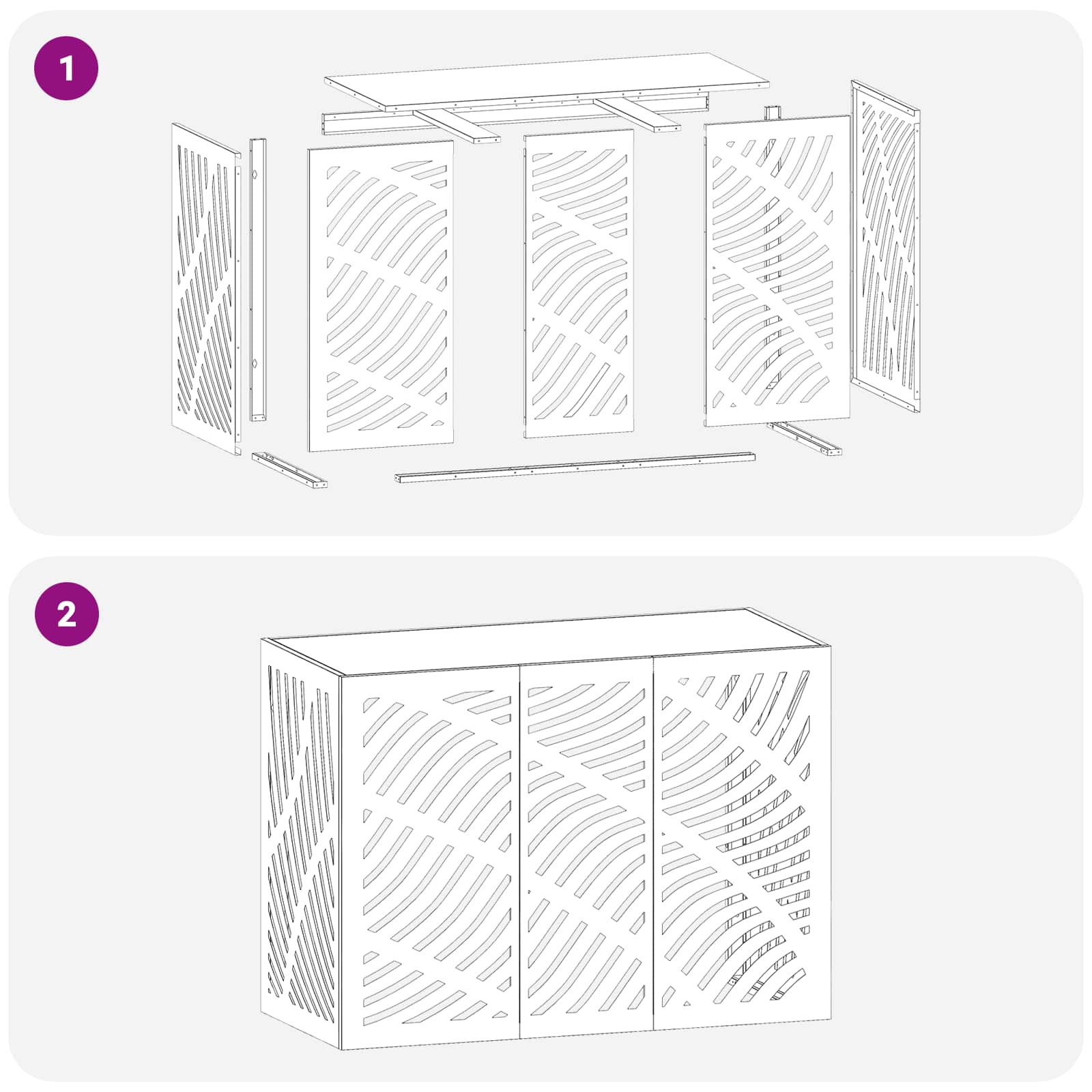 Airconditioner hoes zilver 110 x 50 x 80 cm Roestvrij staal image 6