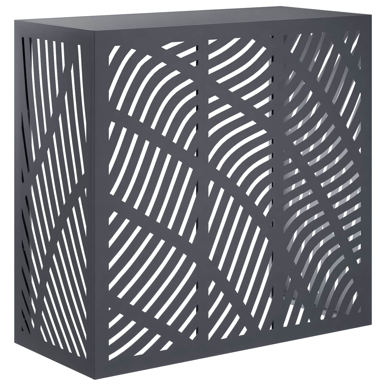 vidaXL Air Conditioner Cover Antracit 110 x 50 x 105 cm Stål