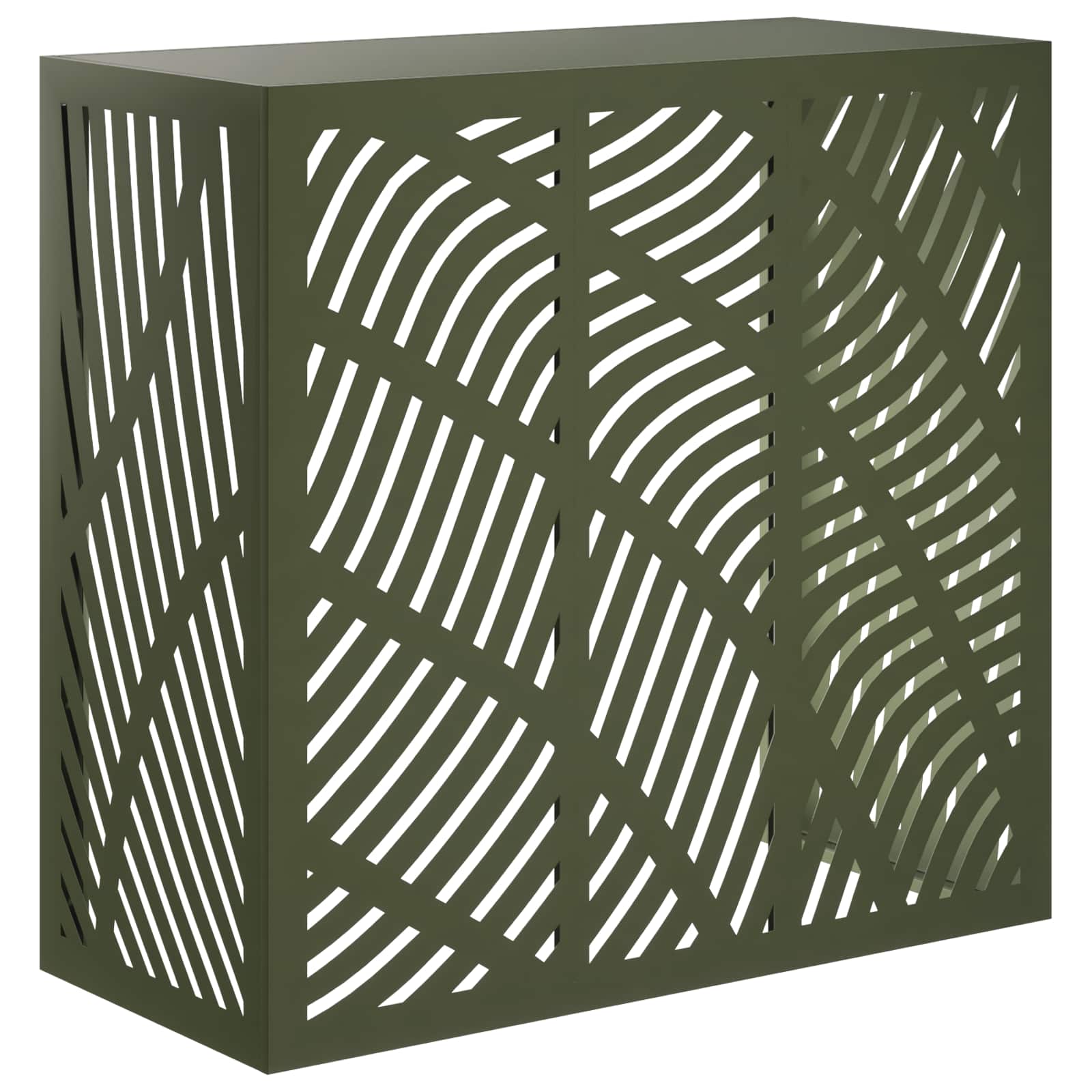 Airconditioner hoes Olijfgroen 110 x 50 x 105 cm Staal image 1