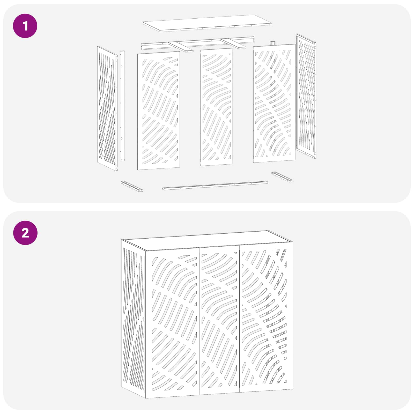 Airconditioner hoes zilver 110 x 50 x 105 cm Roestvrij staal image 6