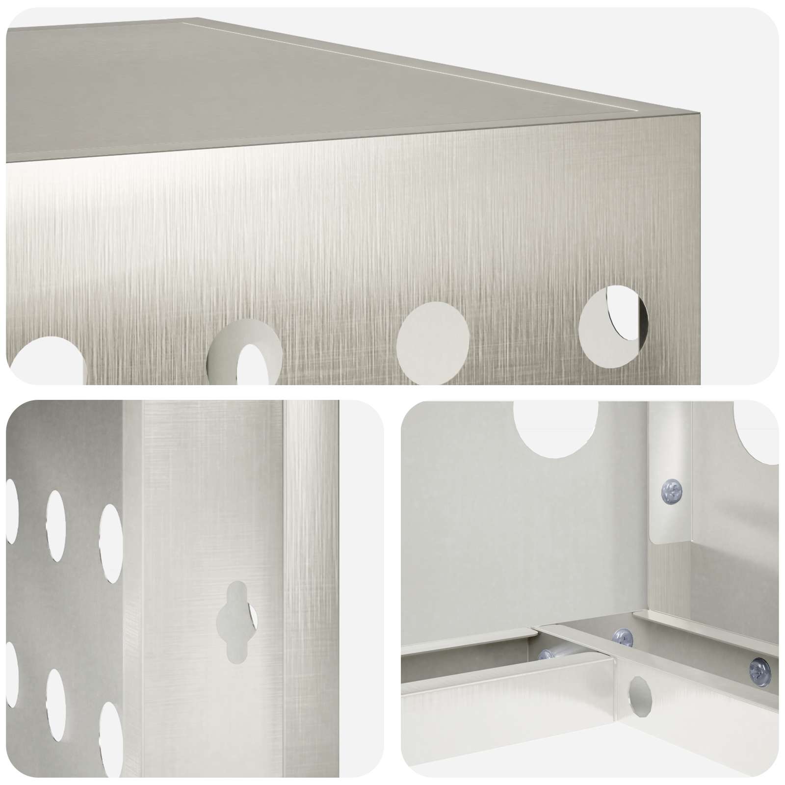 Airconditioner hoes zilver 100 x 50 x 70 cm Roestvrij staal image 5