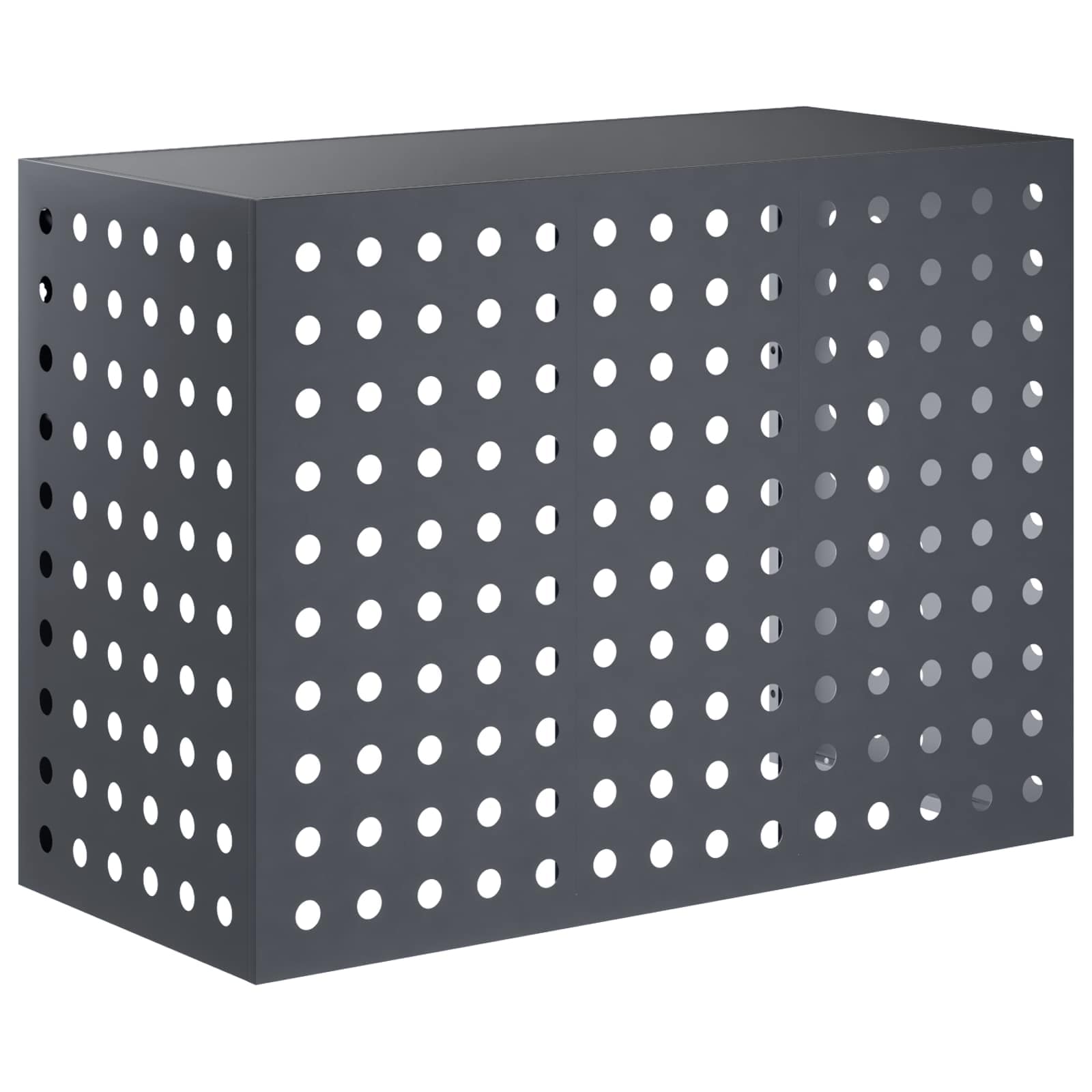 vidaXL Air Conditioner Cover Antracit 110 x 50 x 80 cm Stål