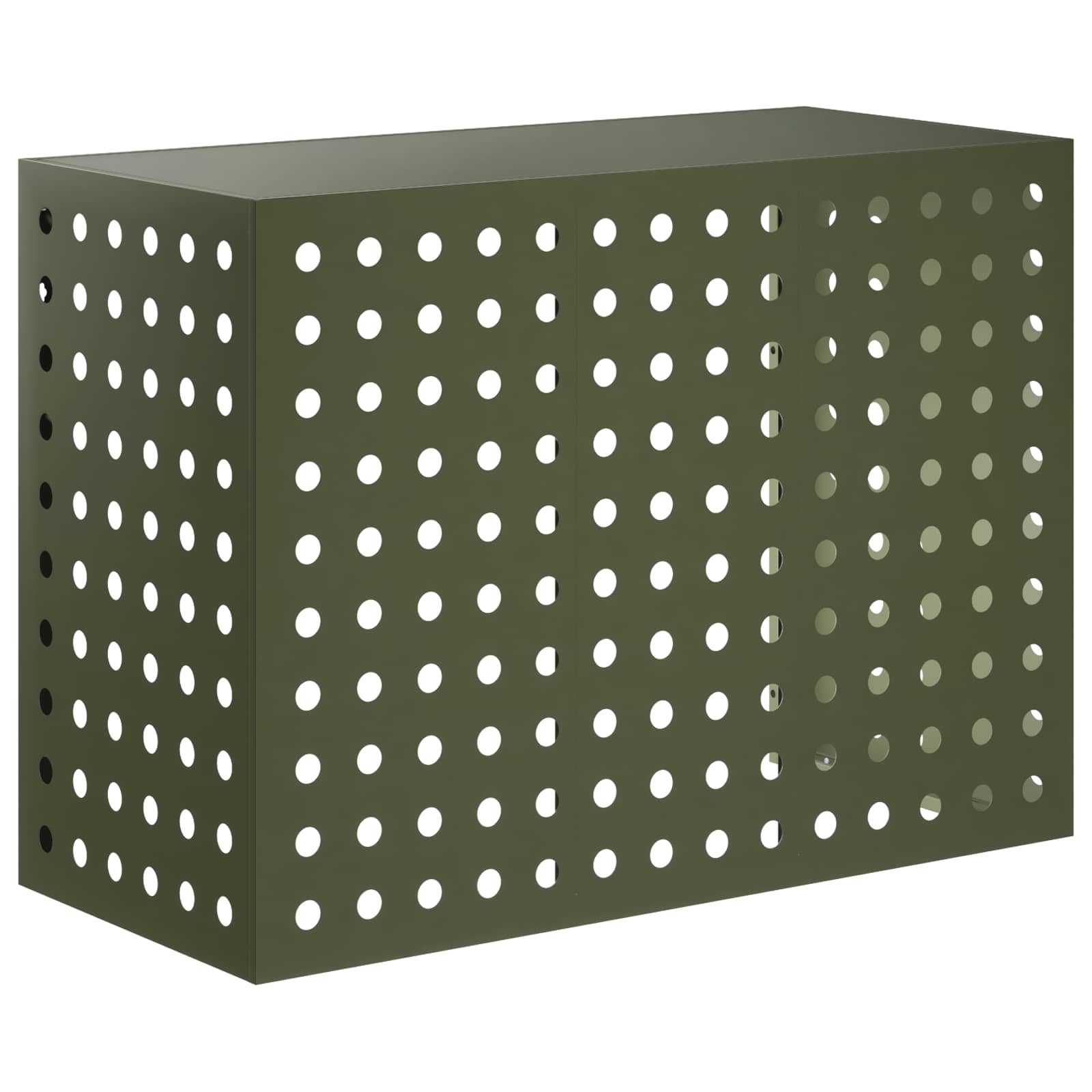 Airconditioner hoes Olijfgroen 110 x 50 x 80 cm Staal image 1
