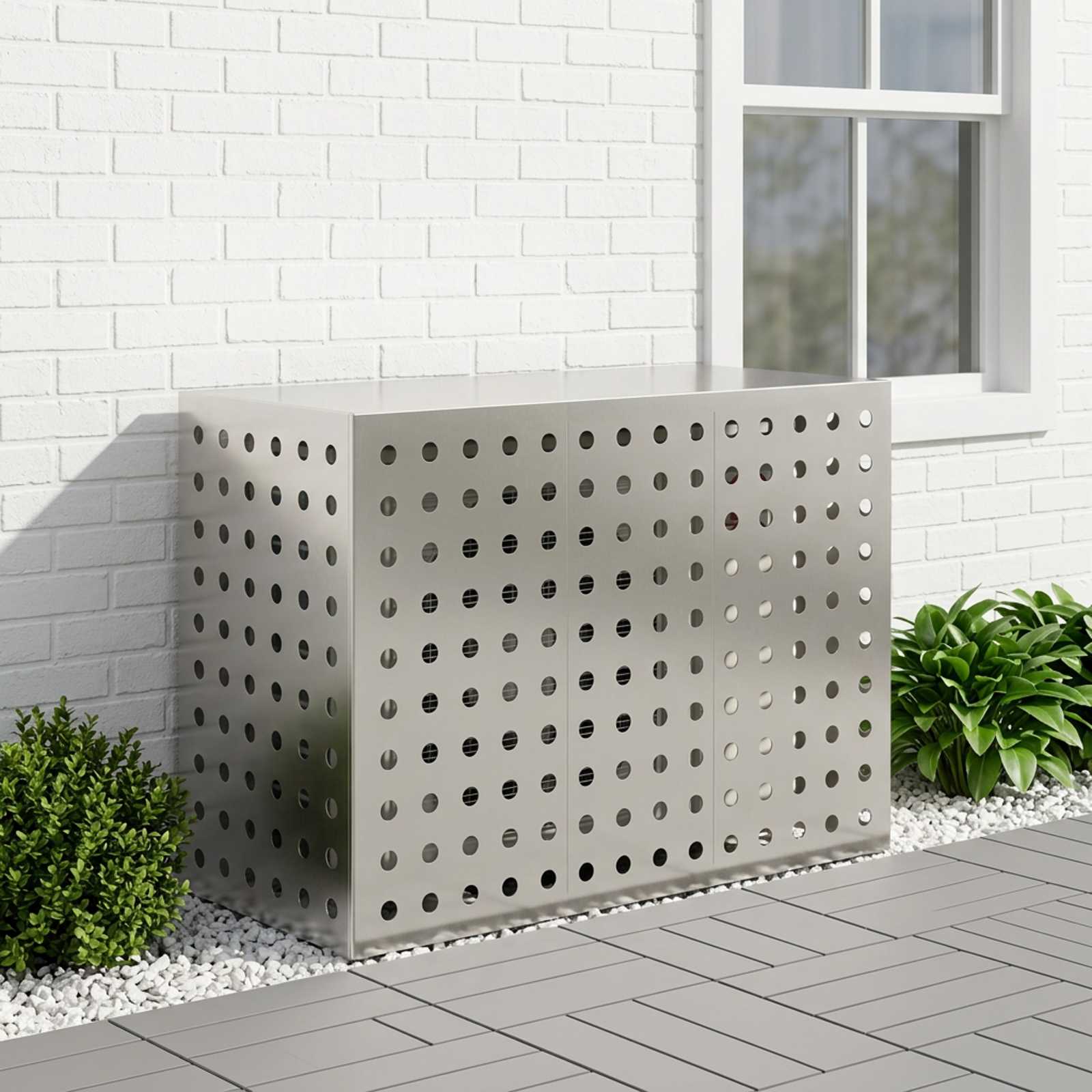 Prekrivalo za klimatsko napravo Srebrna 110 x 50 x 80 cm
