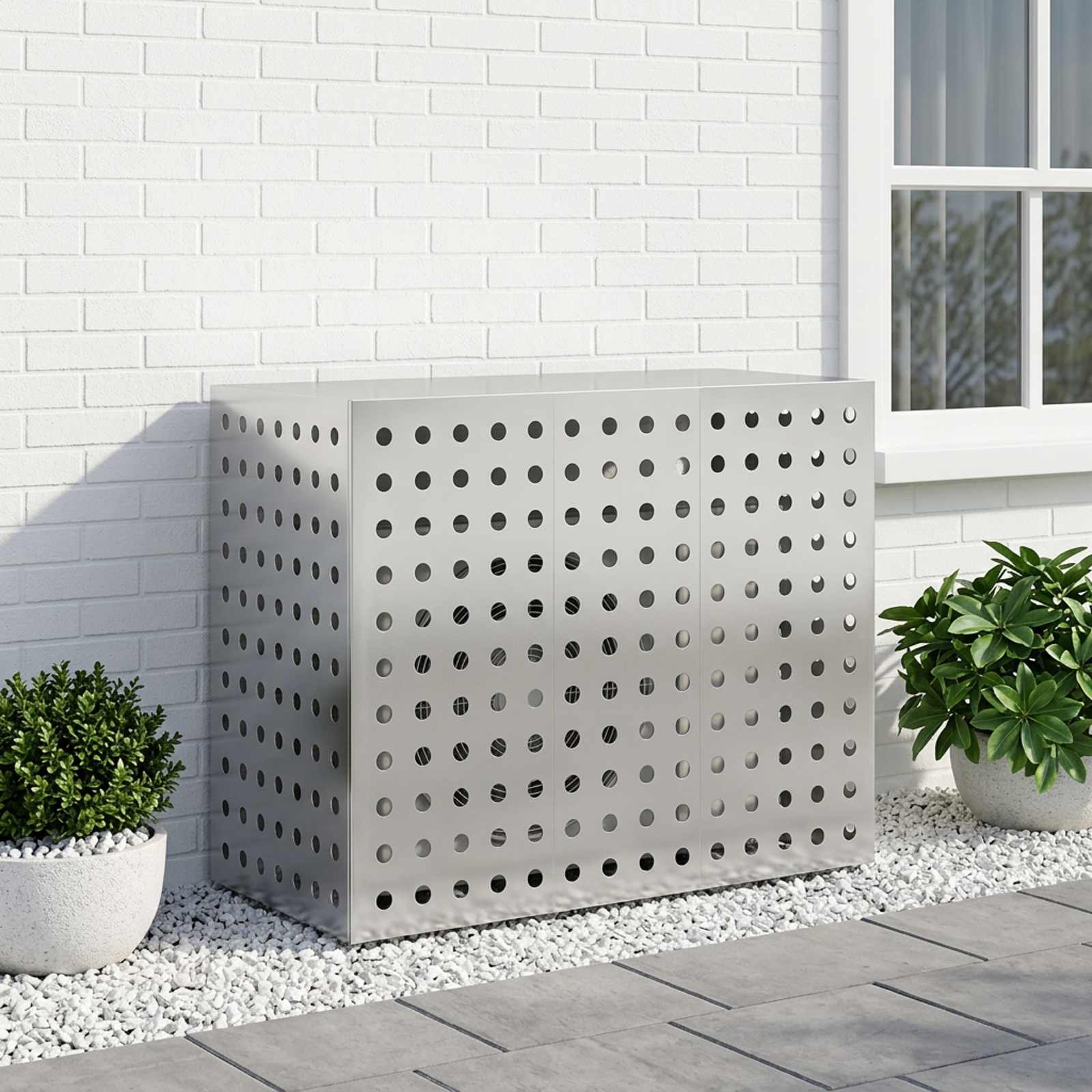 Prekrivalo za klimatsko napravo Srebrna 110 x 50 x 80 cm