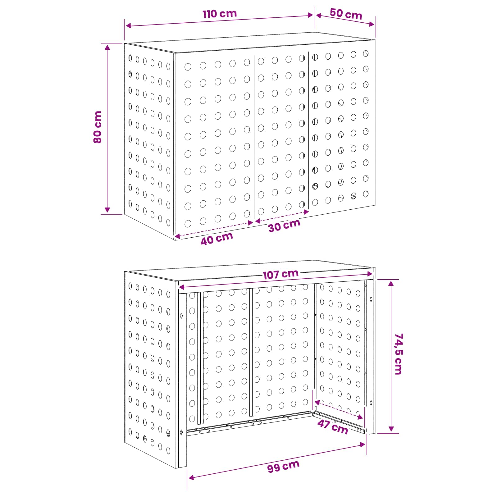 Airconditioner hoes Roestkleurig 110 x 50 x 80 cm image 9
