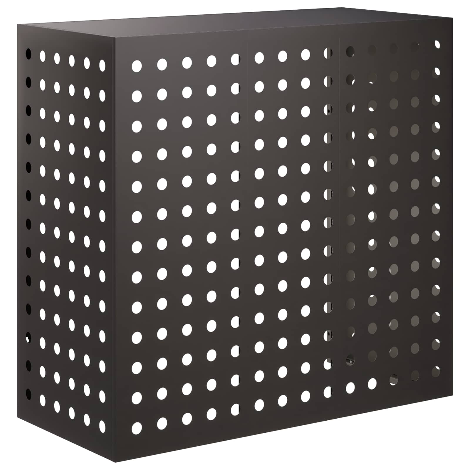 vidaXL Air Conditioner Cover Sort 110 x 50 x 105 cm Stål