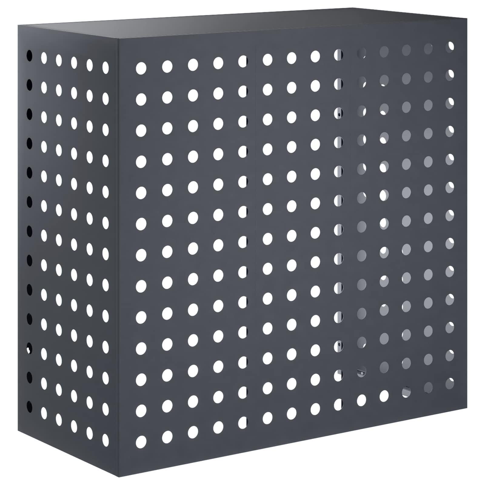 vidaXL Air Conditioner Cover Antracit 110 x 50 x 105 cm Stål