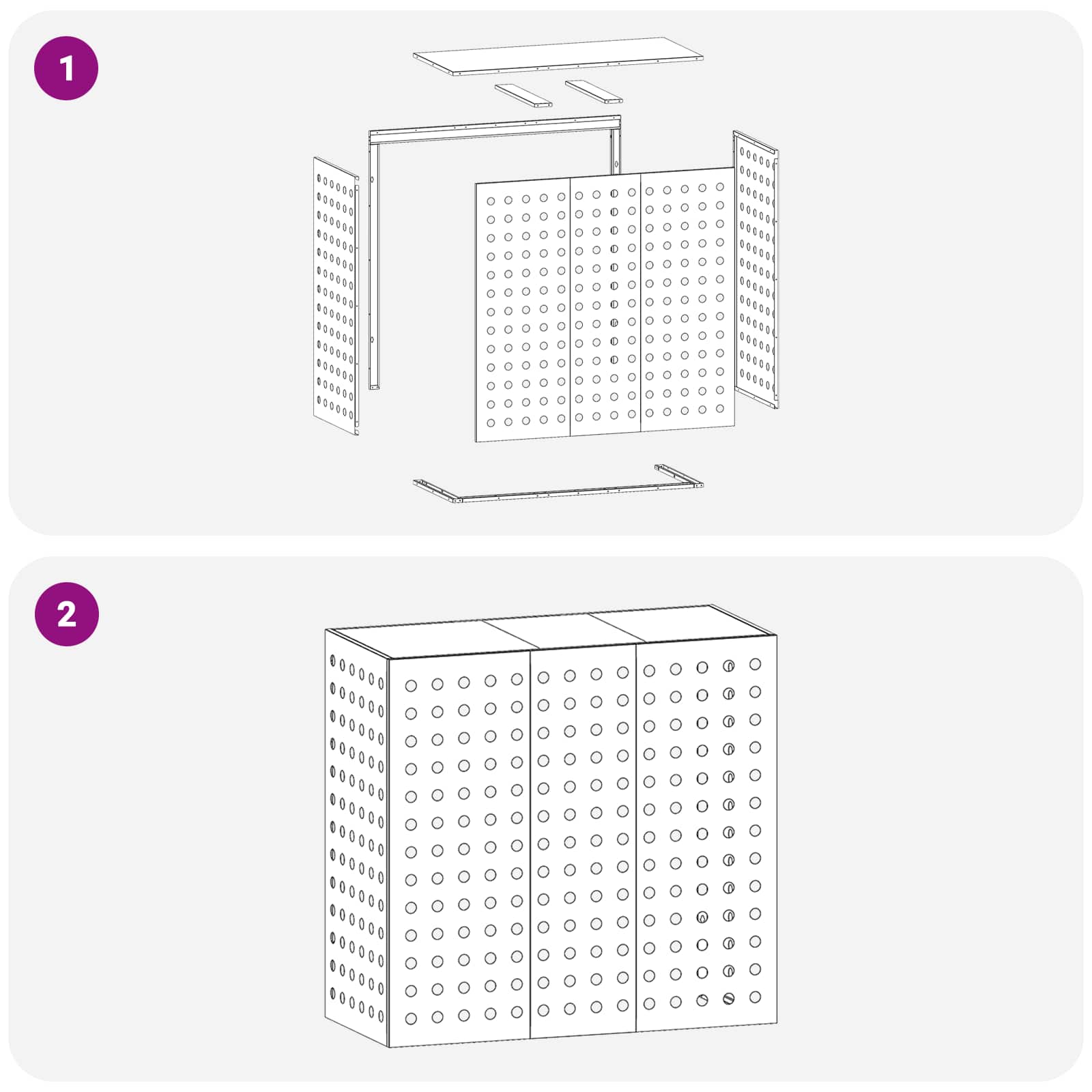 Airconditioner hoes zilver 110 x 50 x 105 cm Roestvrij staal image 6