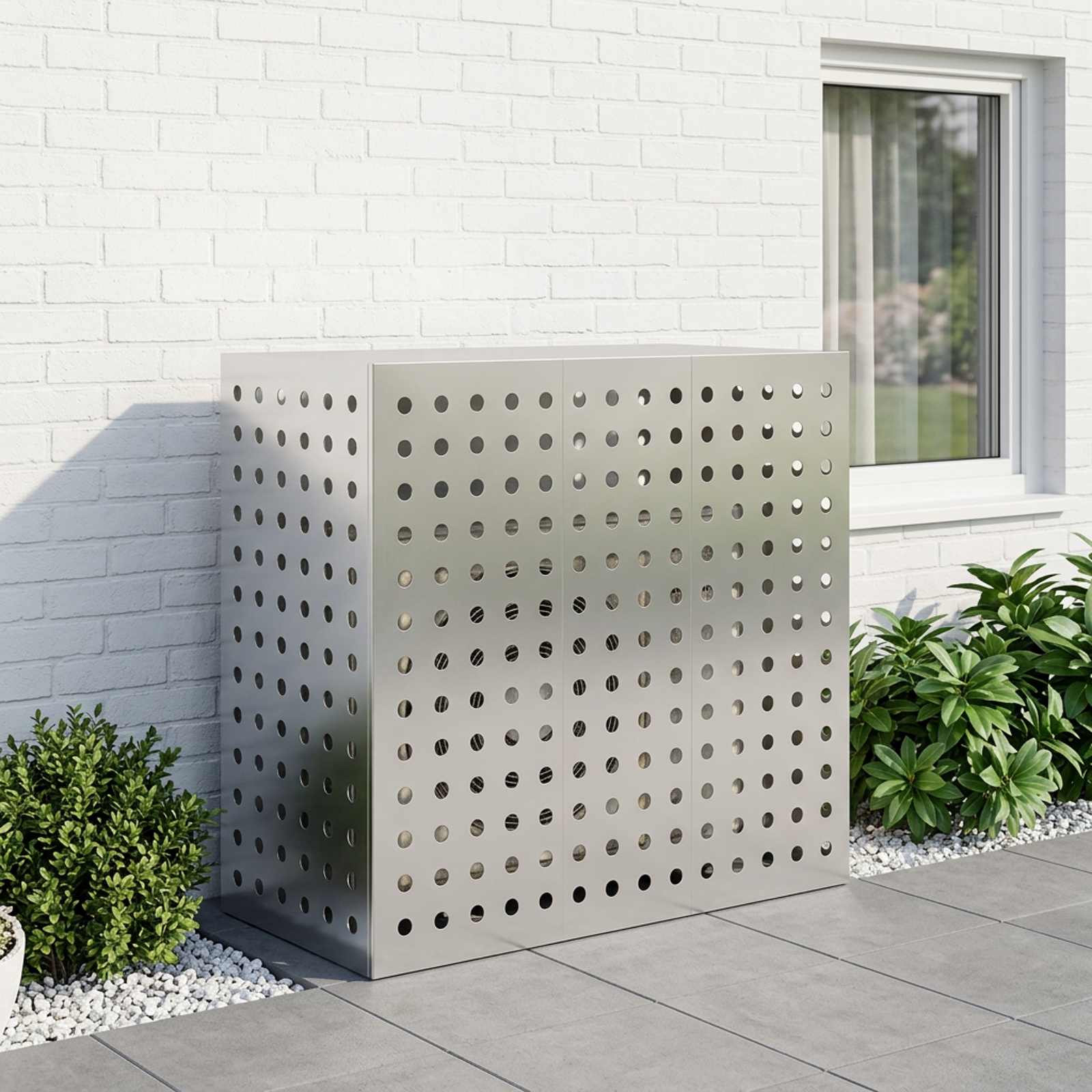Prekrivalo za klimatsko napravo Srebrna 110 x 50 x 105 cm