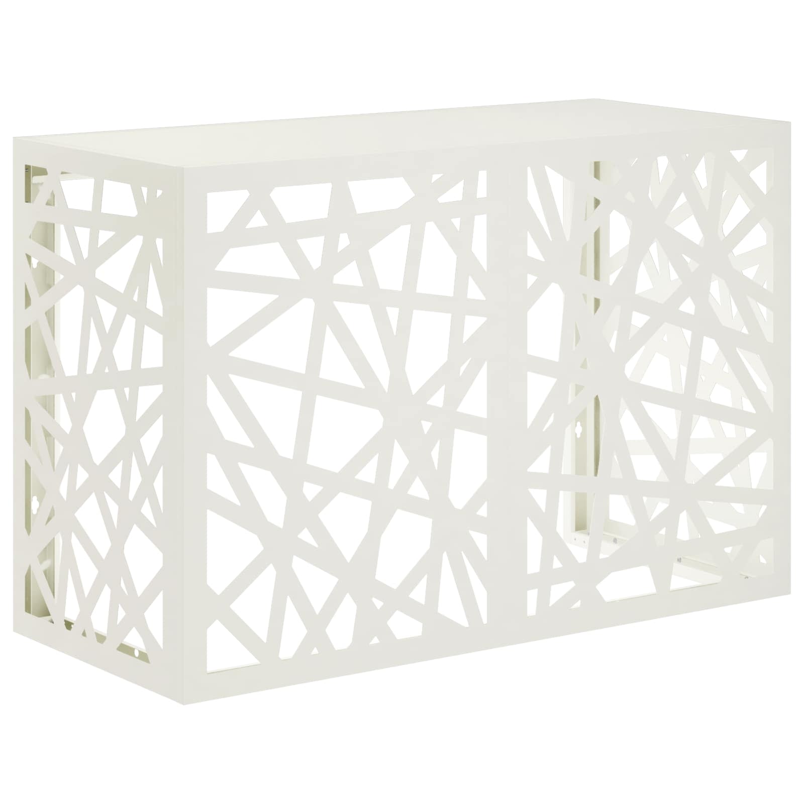 vidaXL Air Conditioner Cover Hvid 90 x 40 x 60 cm Stål