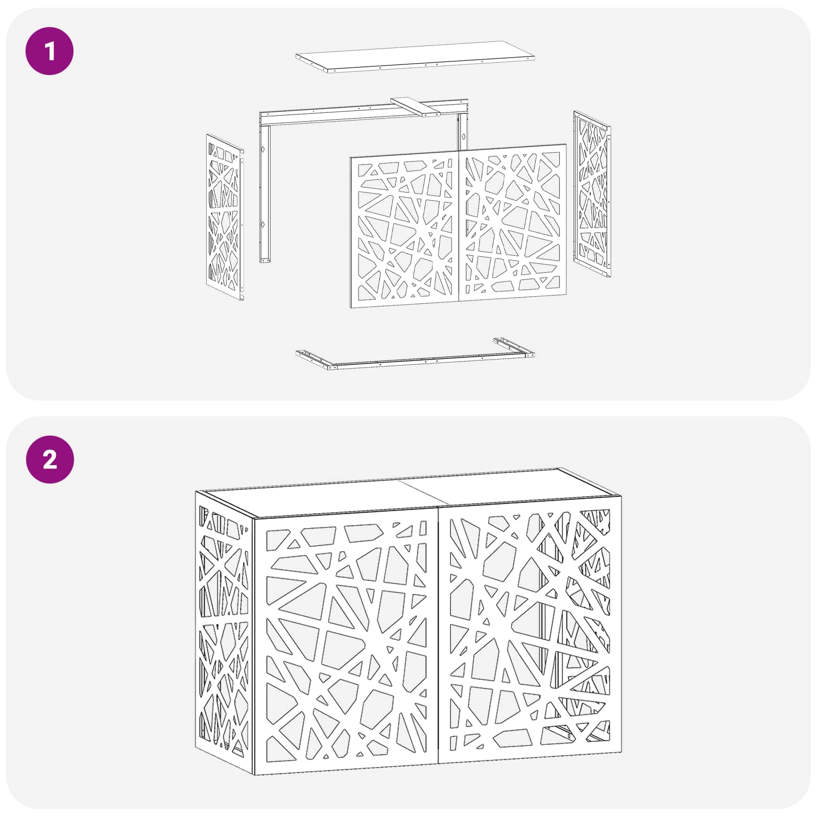 Airconditioner hoes Roestkleurig 90 x 40 x 60 cm weervast staal image 8