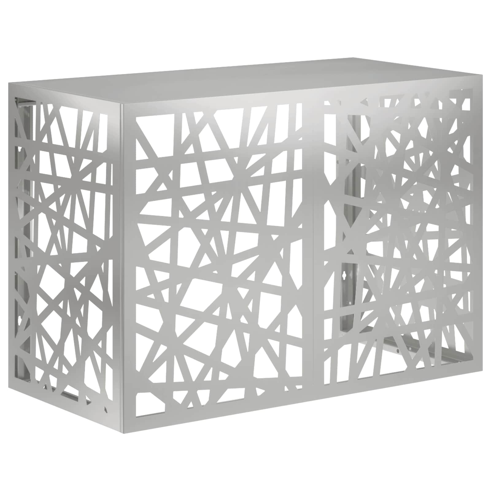 vidaXL Air Conditioner Cover Sølv 100 x 50 x 70 cm Galvaniseret stål