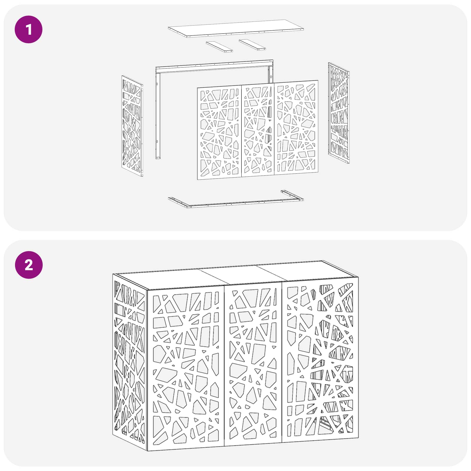 Airconditioner hoes zilver 110 x 50 x 80 cm Roestvrij staal image 6