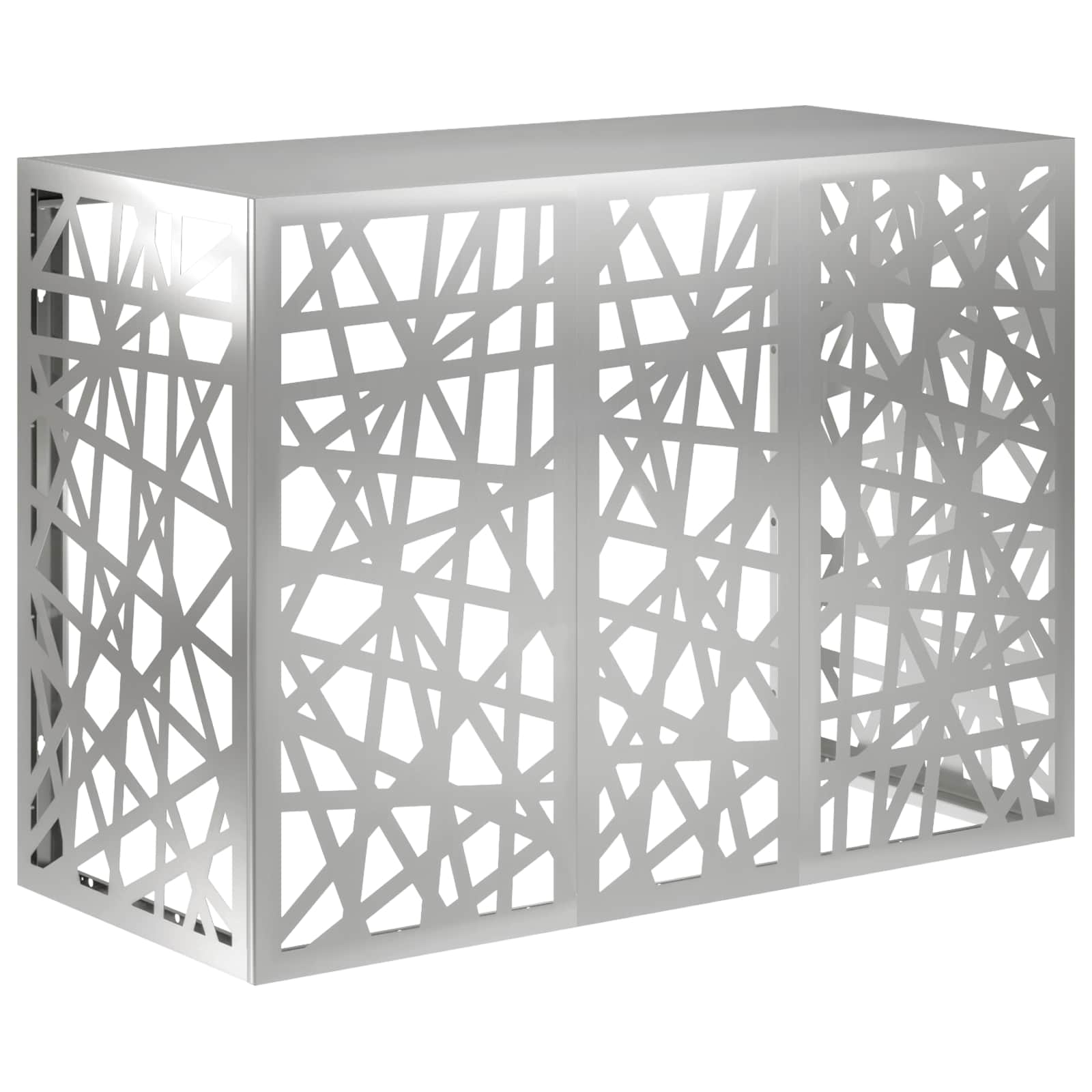 vidaXL Air Conditioner Cover Sølv 110 x 50 x 80 cm Galvaniseret stål