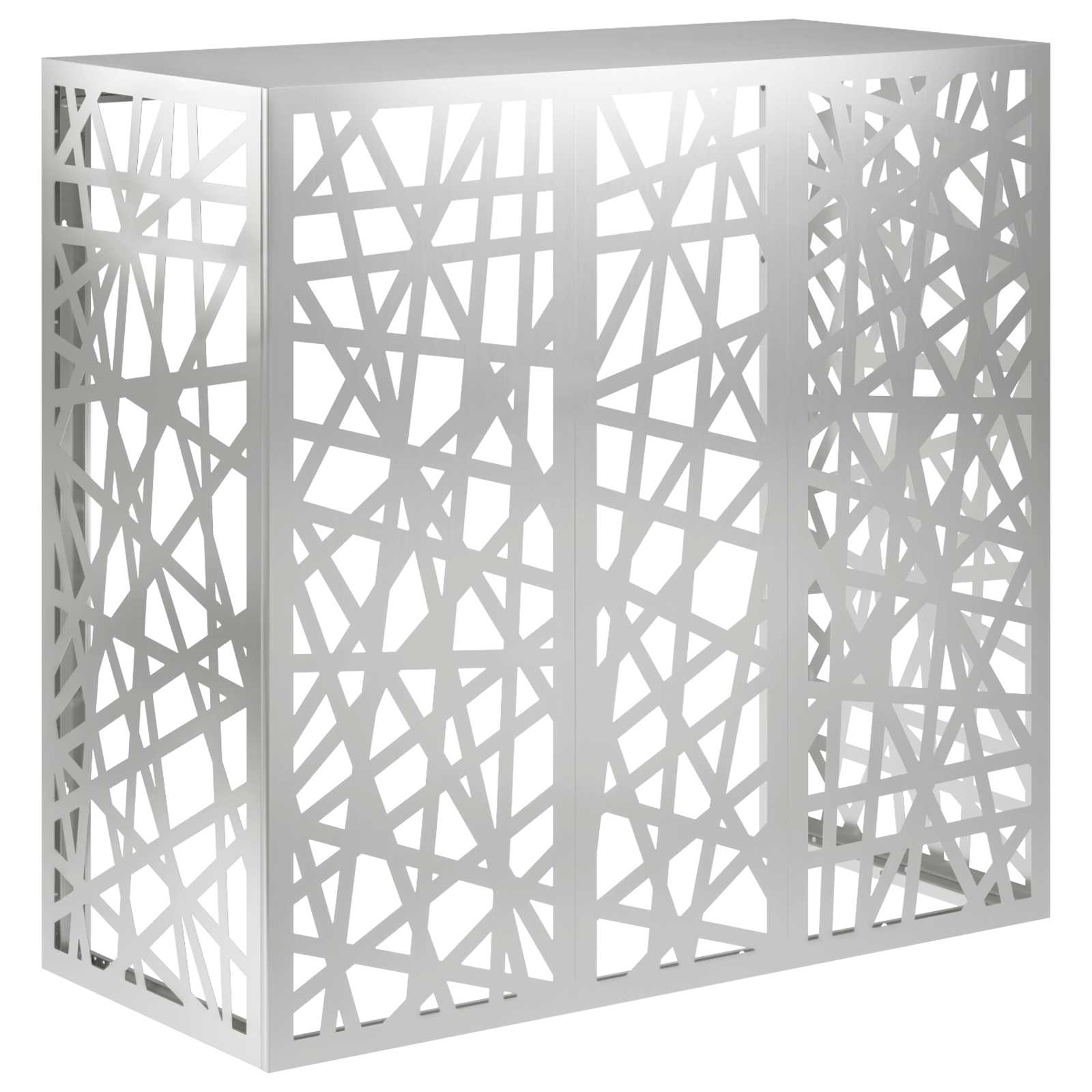 vidaXL Air Conditioner Cover Sølv 110 x 50 x 105 cm Galvaniseret stål