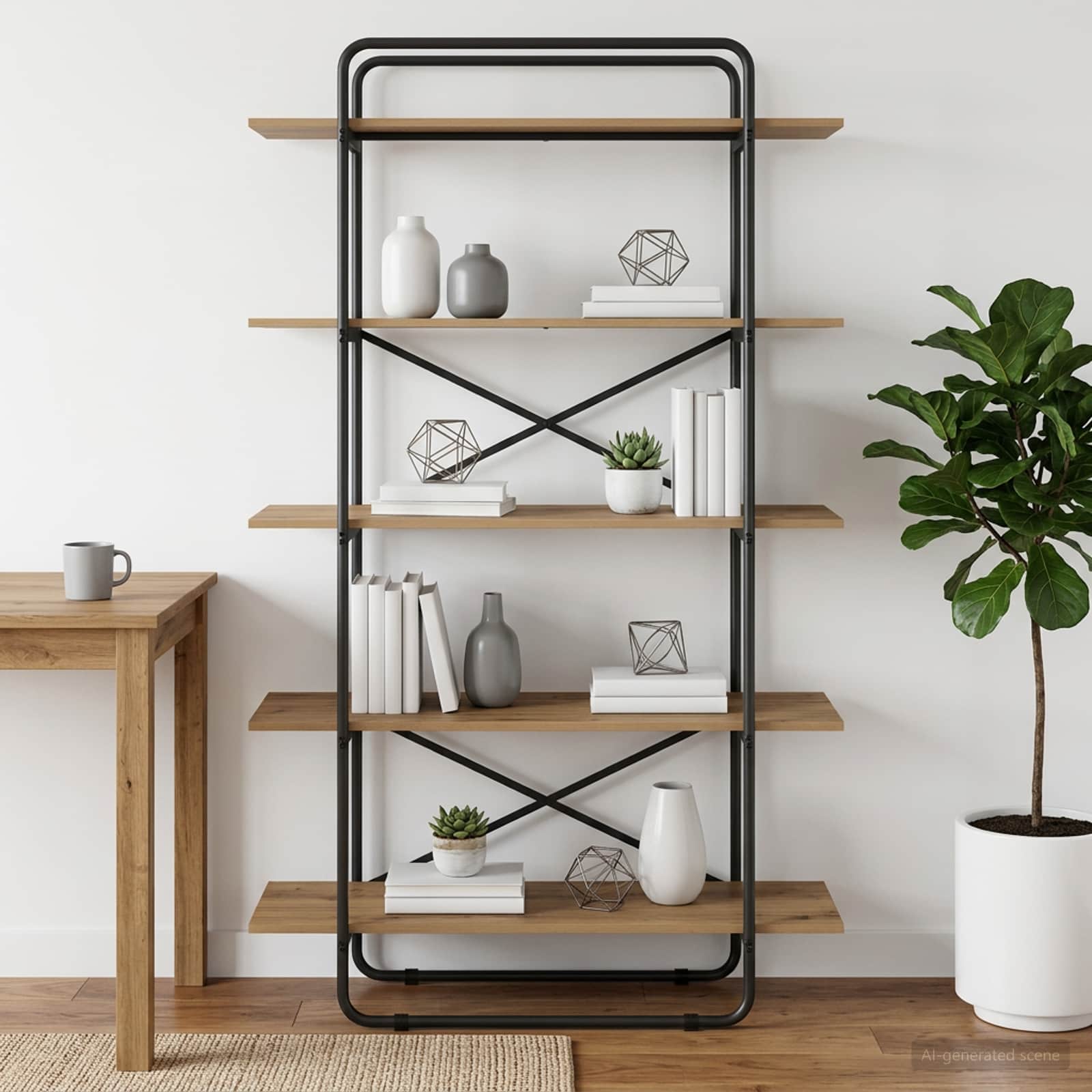 Рафт за книги 5 нива 100 x 35 x 175,5 см PB Дъб артизан