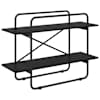 vidaXL Raamatukapp 2 tasandit 100 x 35 x 70 cm PB Must tamm