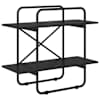 vidaXL Raamatukapp 2 tasandit 80 x 35 x 70 cm PB Must tamm