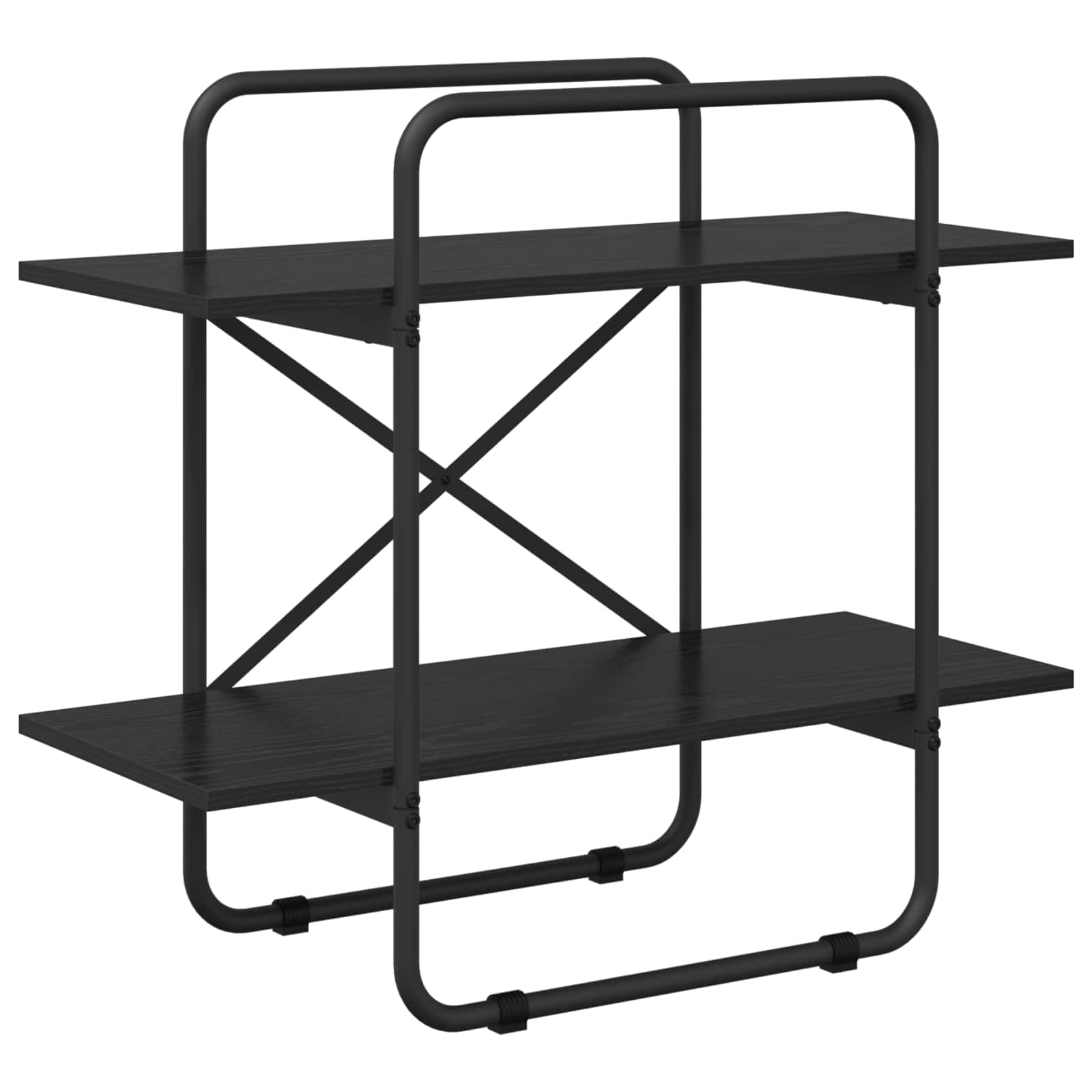 Рафт за книги 2 нива 60 x 35 x 70 cm PB Черен дъб — изображение 2