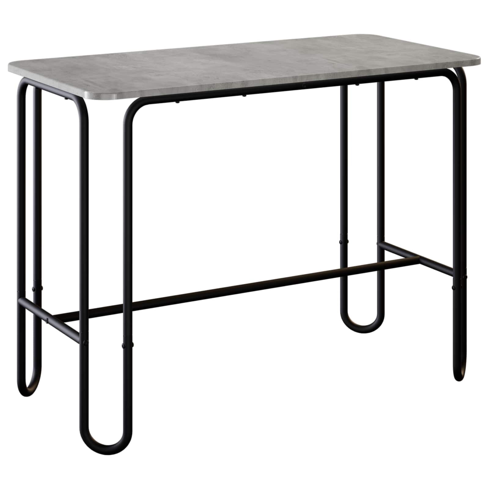 vidaXL Esstisch 100 x 50 x 75 cm Holzwerkstoff Betongrau Rechtwinklig – Bild 2