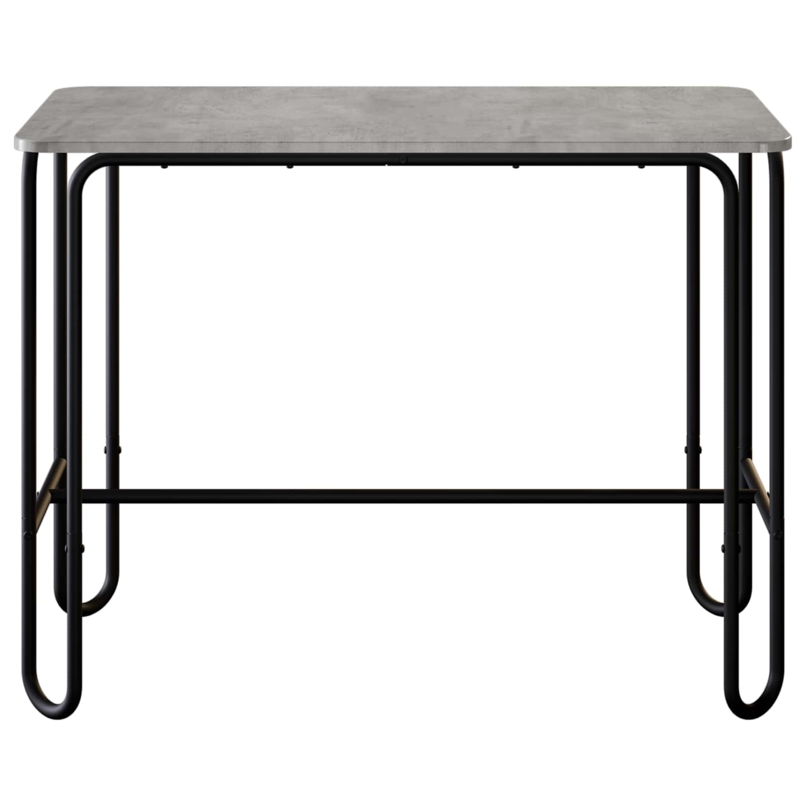 vidaXL Esstisch 100 x 50 x 75 cm Holzwerkstoff Betongrau Rechtwinklig – Bild 3