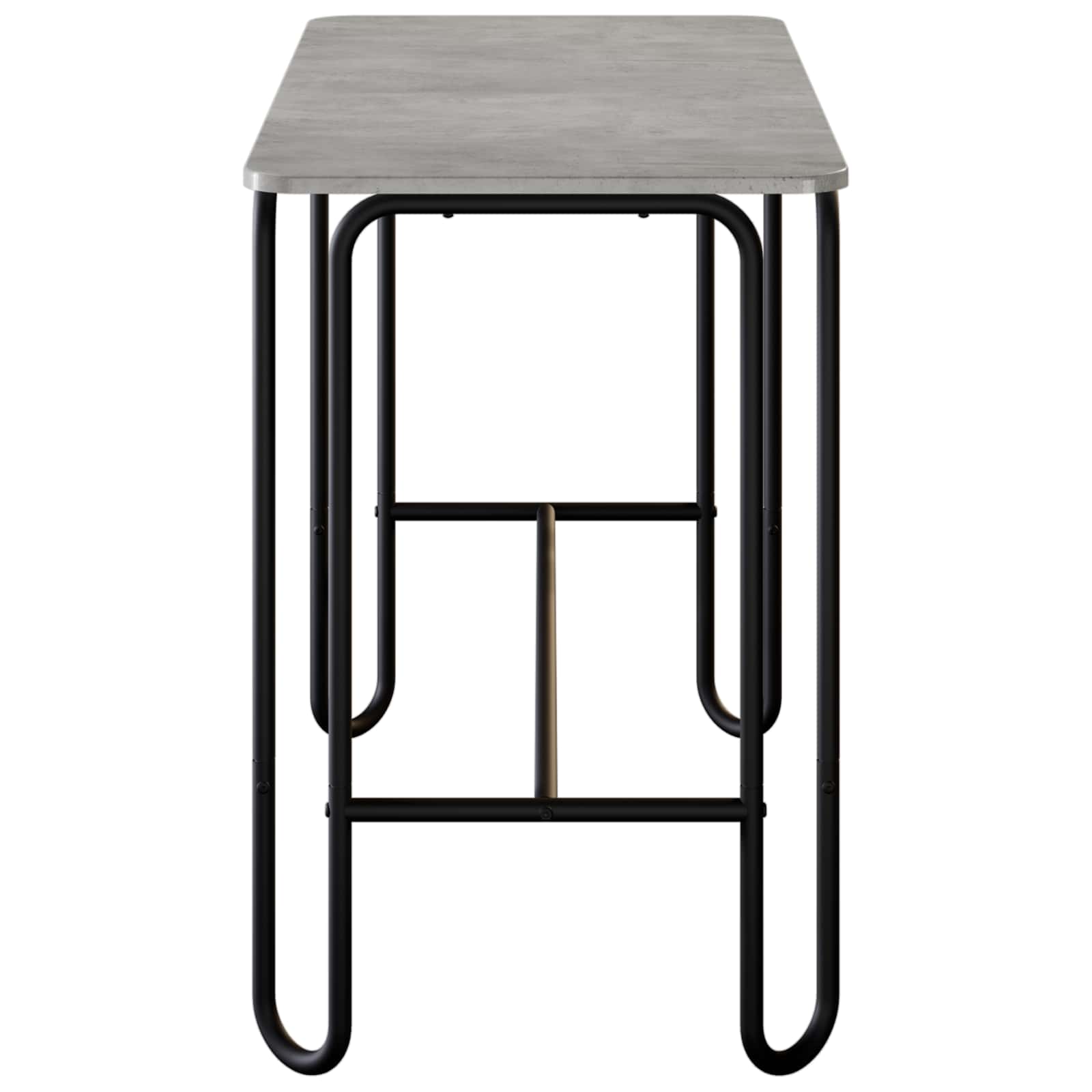 vidaXL Esstisch 100 x 50 x 75 cm Holzwerkstoff Betongrau Rechtwinklig – Bild 4
