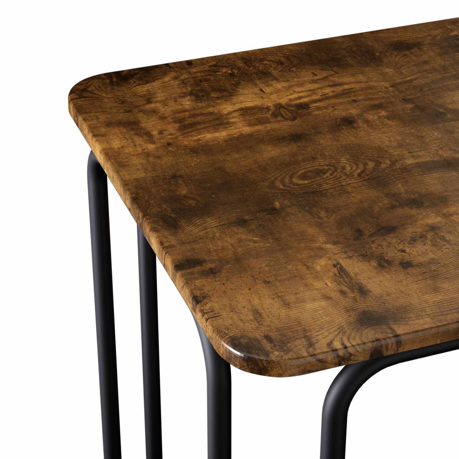 vidaXL Eettafel 100 x 50 x 75 cm Bewerkt hout Gerookt eiken