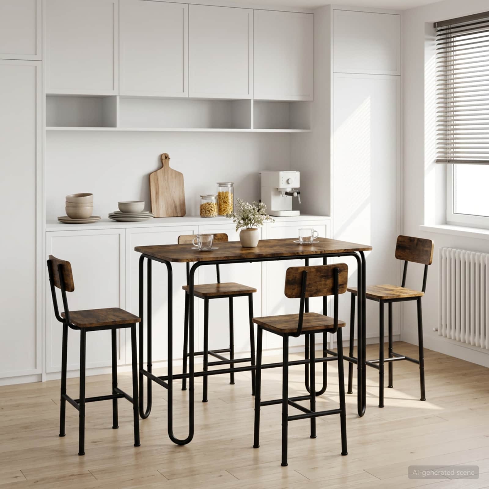 vidaXL Masă de dining 100 x 50 x 75 cm Lemn prelucrat Stejar fumuriu
