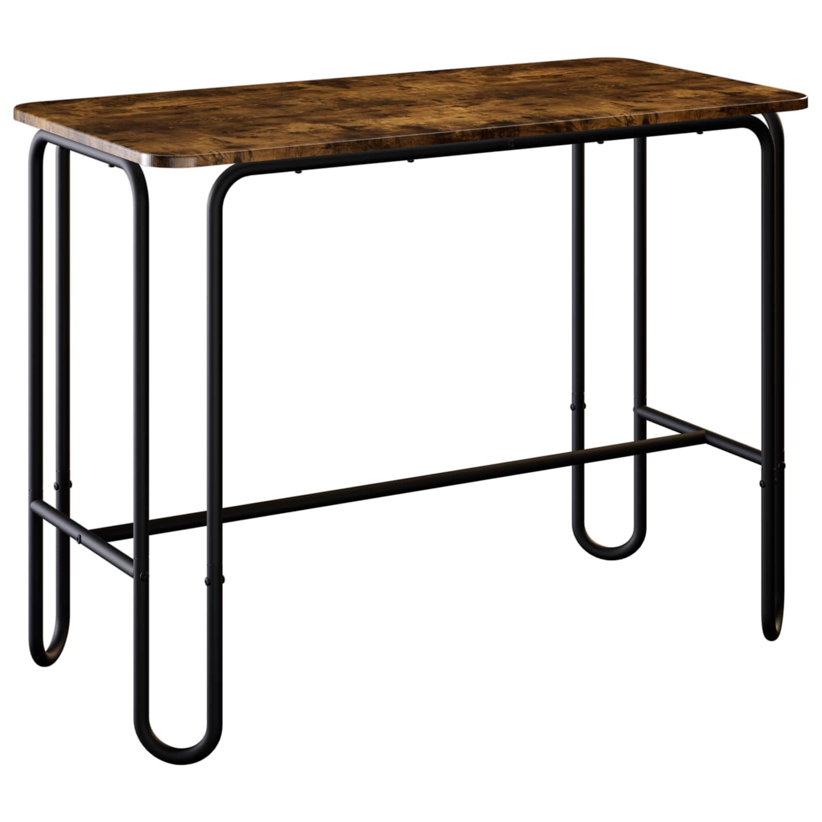 vidaXL Eettafel 100 x 50 x 75 cm Bewerkt hout Gerookt eiken