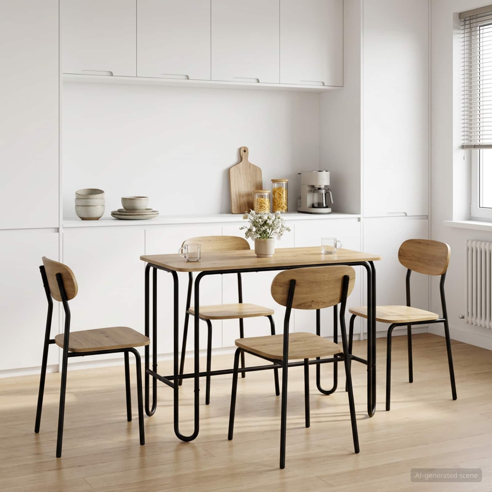 vidaXL Masă de dining 100 x 50 x 75 cm Lemn prelucrat Stejar Artizanal
