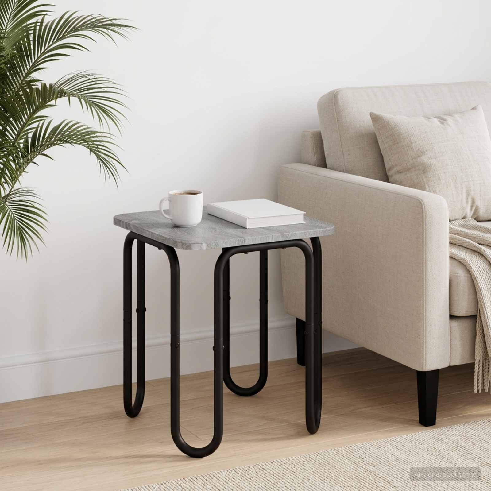 vidaXL Masă de cafea Sonoma gri 40 x 40 x 45 cm Lemn prelucrat