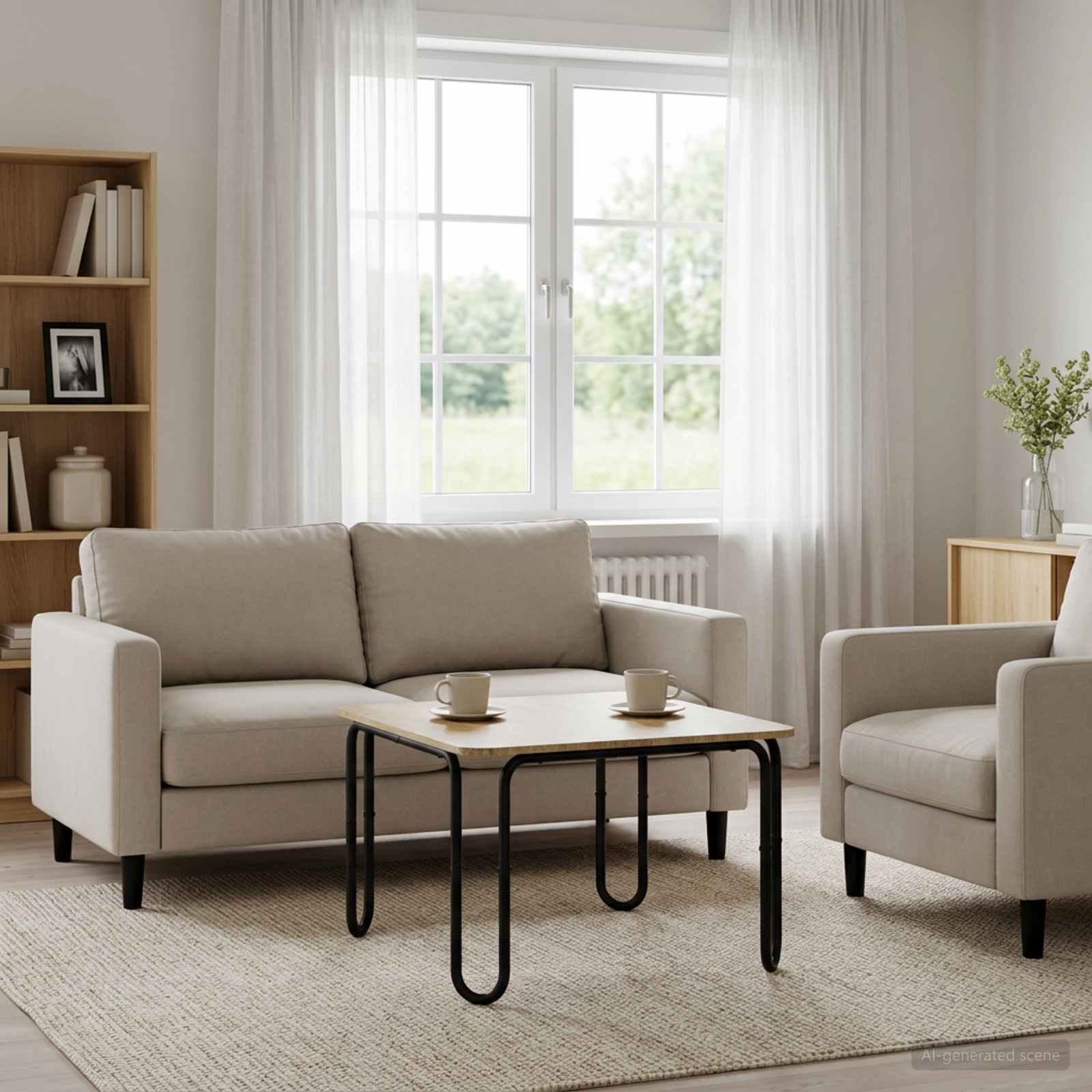 vidaXL Masă de cafea Stejar Sonoma 59 x 59 x 45 cm Lemn prelucrat