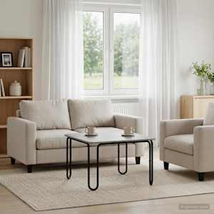 Klubska miza Siva Sonoma 59 x 59 x 45 cm Inženirski les