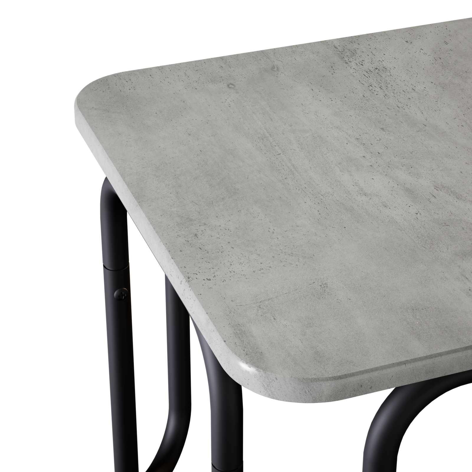 Klubska miza Betonsko siva 79,5 x 40 x 36 cm Inženirski les - slika 5