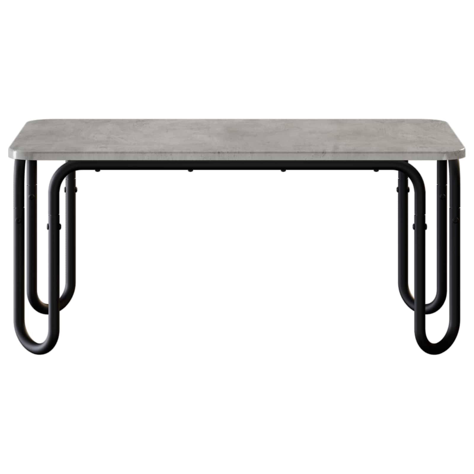 Klubska miza Betonsko siva 79,5 x 40 x 36 cm Inženirski les - slika 3
