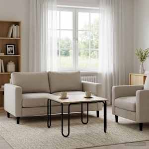 Klubska miza Sonoma hrast 100 x 100 x 45 cm Inženirski les