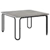 vidaXL Kohvilaud Betoonhall 100 x 100 x 45 cm Tehispuit