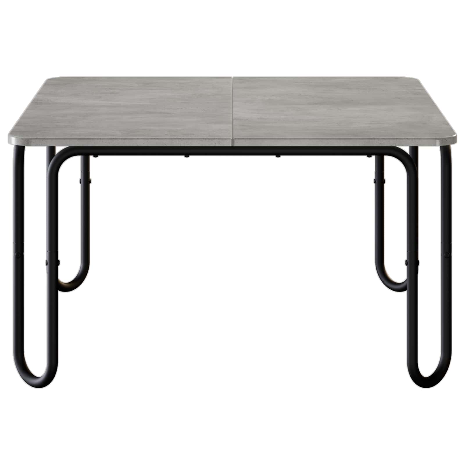 Klubska miza Betonsko siva 100 x 100 x 45 cm Inženirski les - slika 3