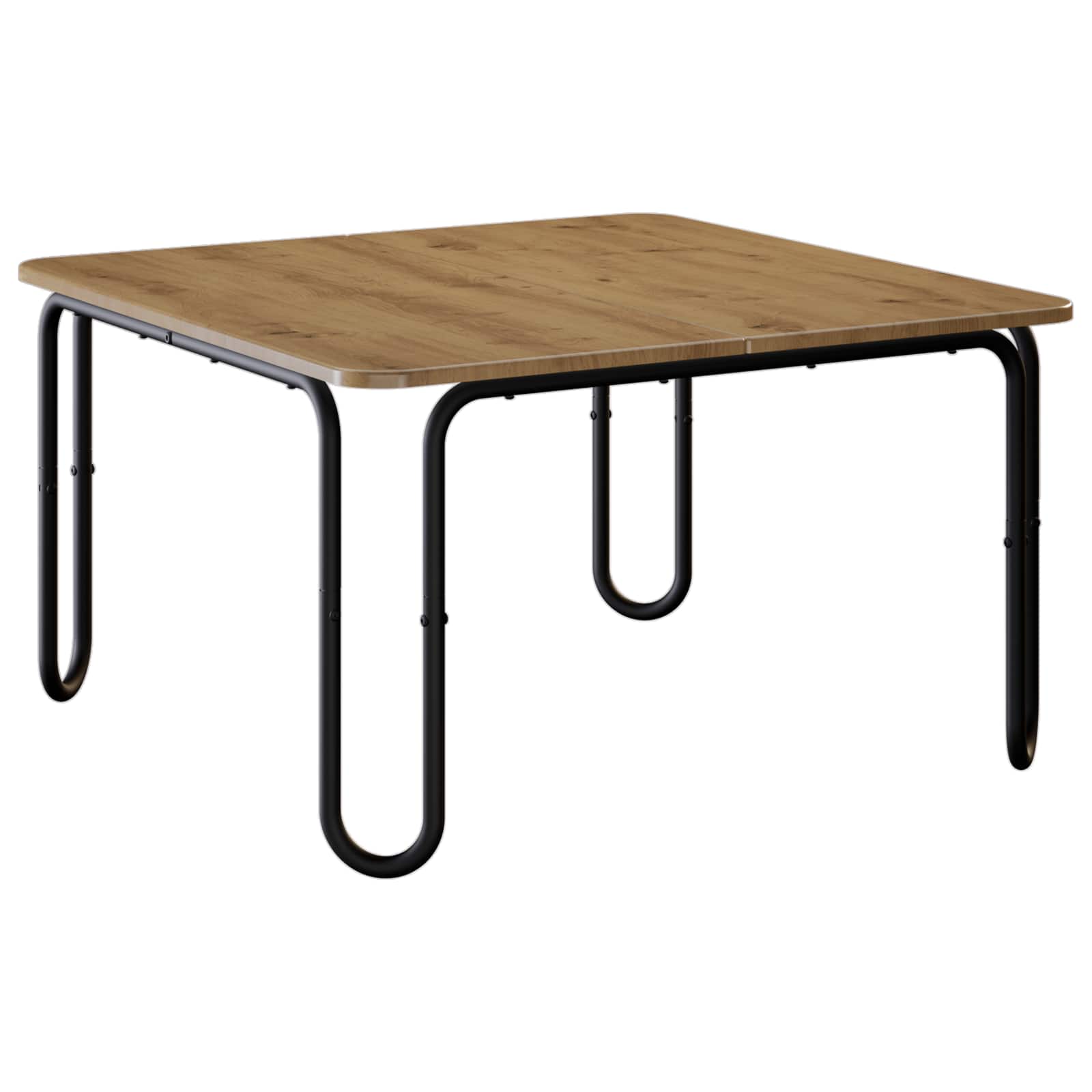 Klubska miza Artisan hrast 100 x 100 x 45 cm Inženirski les - slika 2