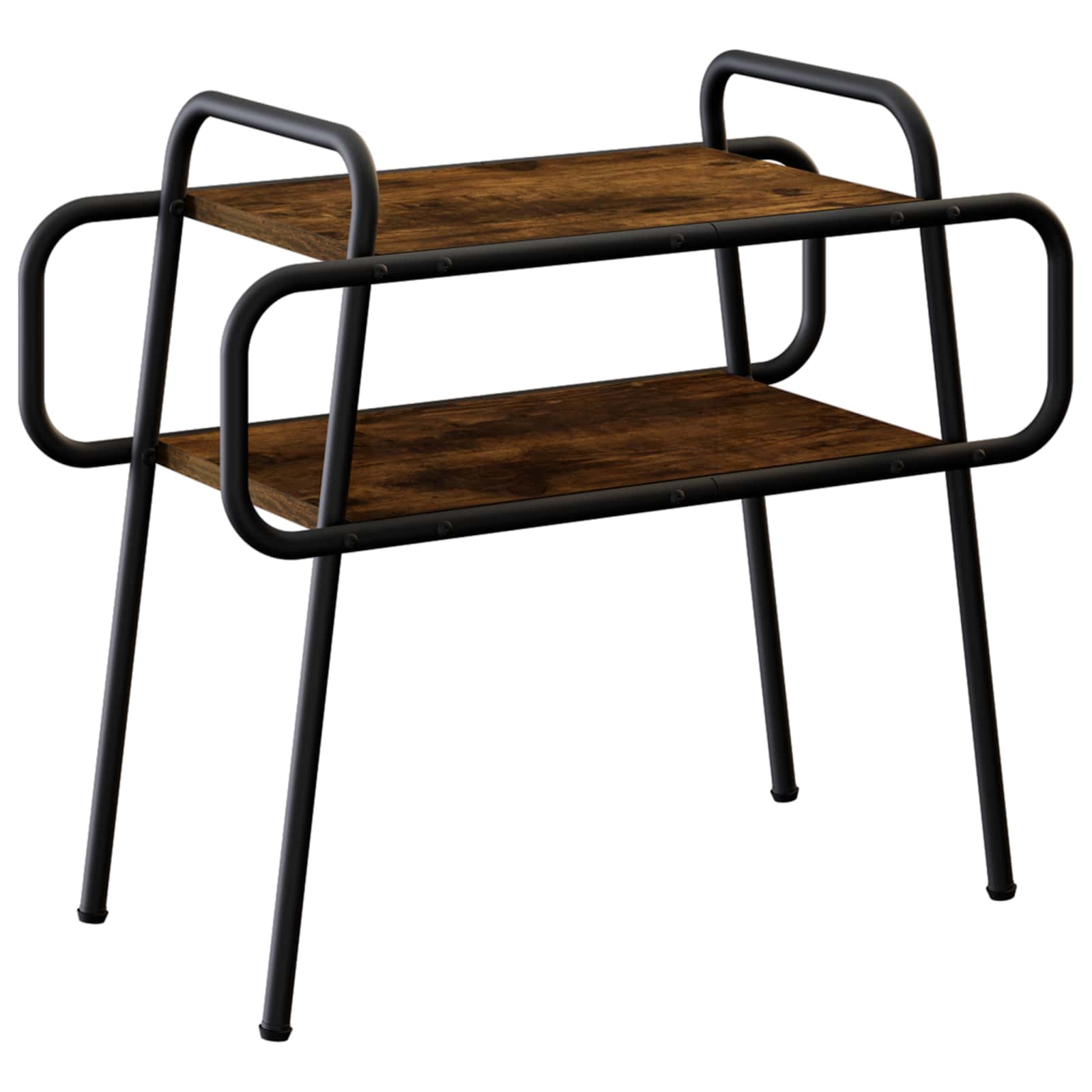 vidaXL Salontafel Gerookt eiken 60 x 30 x 51 cm Bewerkt hout