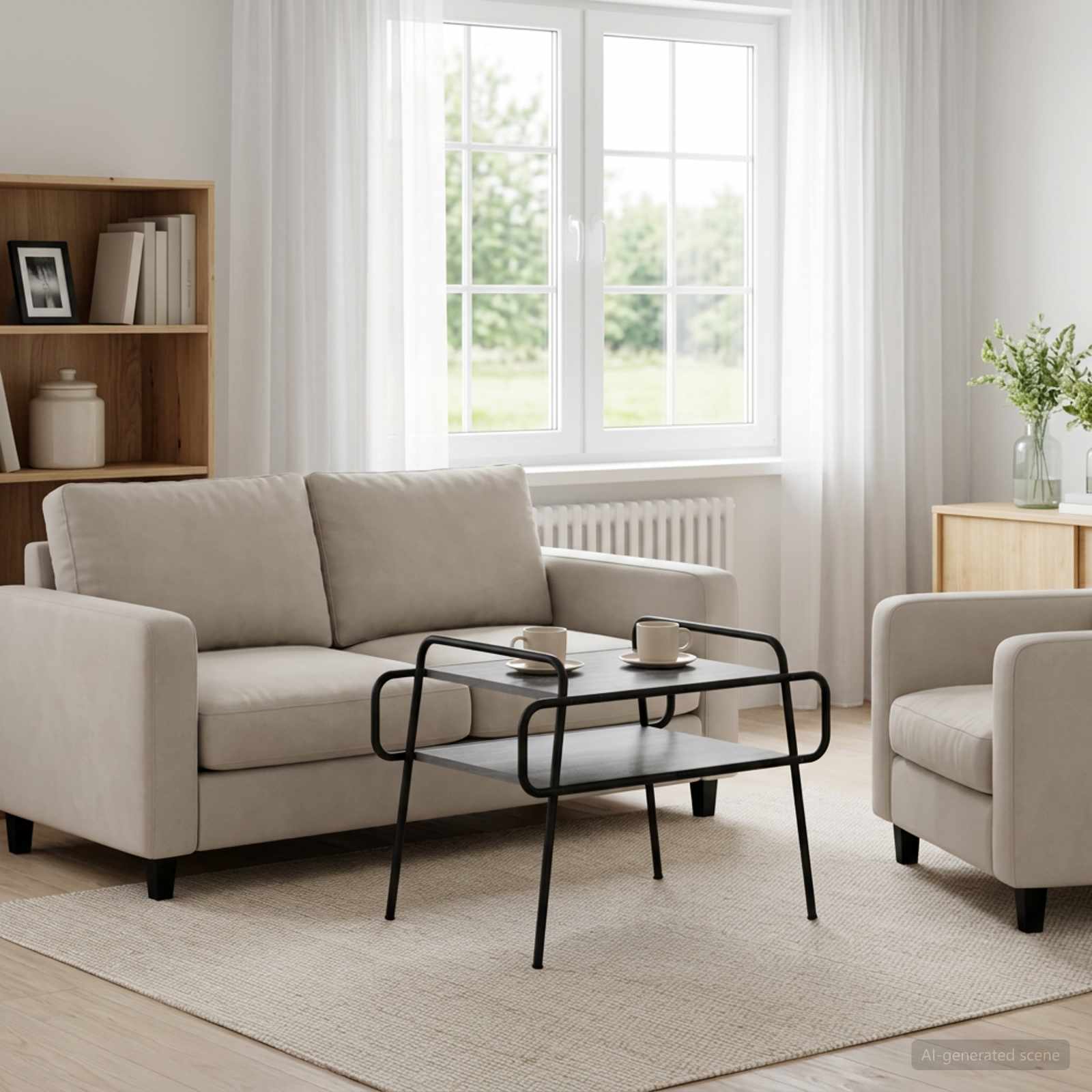 Klubska miza Siva Sonoma 70 x 50 x 51 cm Inženirski les