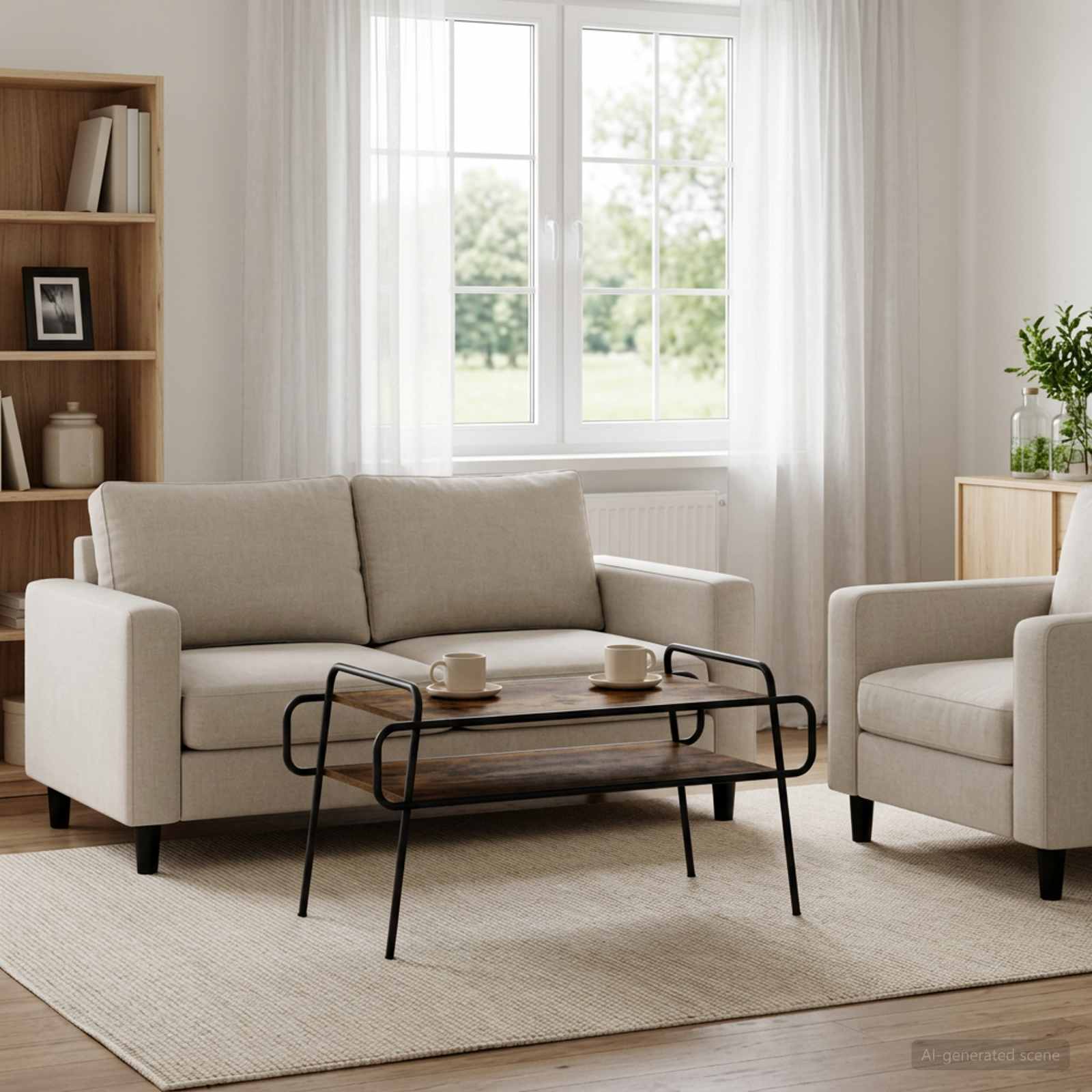 Klubska miza Dimljen hrast 100 x 50 x 51 cm Inženirski les